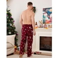 thumbnail image 4 of U2SKIIN Mens 100% Cotton Pajama Pants, Fleece Plaid Soft PJS Bottoms with Pockets and Button Fly (BUFFALO PLAID-RED DEER, S), 4 of 4