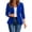 Blue, variant on Women's Velvet Jackets Long Sleeve Shawl Collar Button Front Fitted Casual Cardigan Jacket with Peplum Hem,M