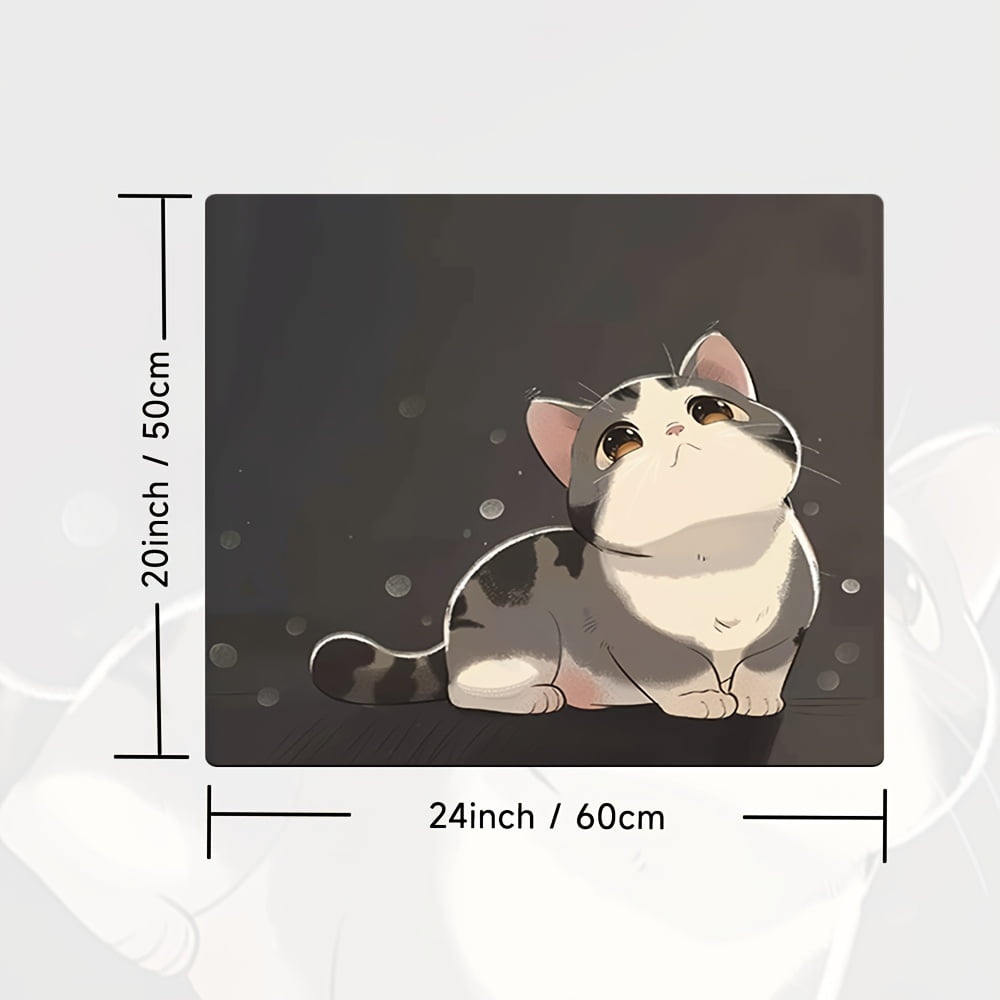 Dish Drying Mat, 20in×24in/24in×24in, Cute Cat Washing Machine Dust Cover Mat, Washstand Drain Mat, Washstand Cup Mat, For Kitchen Countertop, Kitchen Accessories