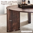 thumbnail image 6 of Aitjunz 33" Round Coffee Table, Modern Wood Center Table with Unique Pedestal Base for Living Room, Brown, 6 of 8