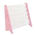 thumbnail image 2 of Humble Crew Kids and Toddler Bookcase 4 Tier Book Storage, Pink/White, 2 of 6
