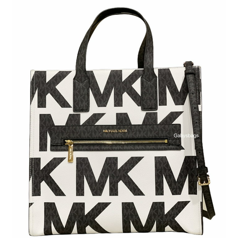 MICHAEL KORS Kenly Large Graphic Logo Tote Bag Color: Black Combo – THE  OUTLET FZE