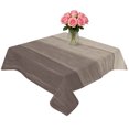thumbnail image 2 of Brown Beige Ombre Table Cloth Waterproof Tablecloths, Farmhouse Vintage Wooden Striped Tablecloth Dining Table Cover for Kitchen Party Tabletop Outdoor, Square Tablecloth 60x60 Inch, 2 of 9