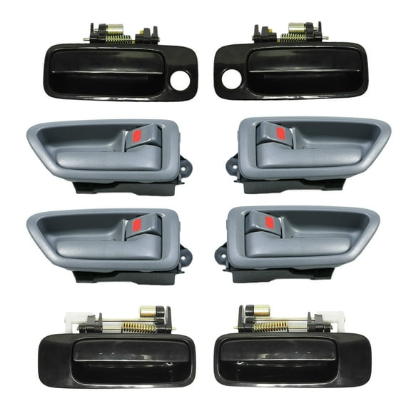 Brand NEW For 1997-2001 Toyota Camry Outside Black and Inside Gray Door Handle 8PCS Set 97 98 99 00 01