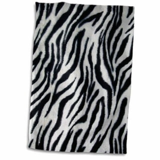 Fun Rugs Supreme Zebra Skin TSC-045 Black White