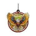 thumbnail image 4 of Stained Eagle Glass Suncatcher for Window Hanging, Eagle Sun Catcher for Window Decoration, Wall Glass Art Decor Gift for Thanksgiving, Christmas, 4 of 4
