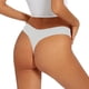 thumbnail image 2 of Gibobby Ropa Interior Elástica para Mujer Ropa interior grande transpirable en forma T transpirable sin seda hielo talle bajo para mujer （Blanco， L), 2 of 4