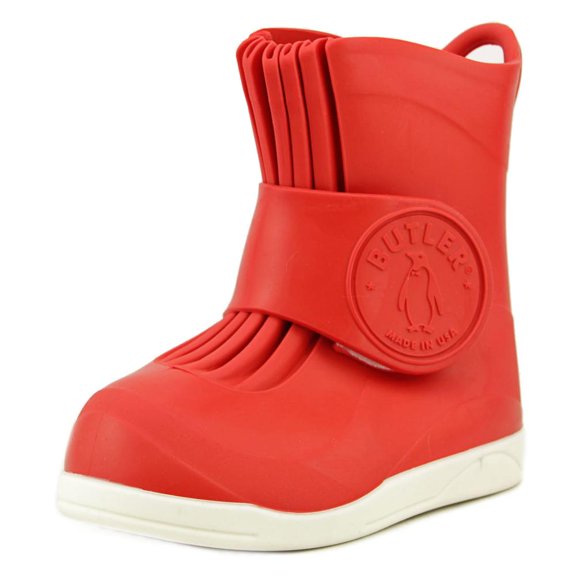 Butler Kids Youth Emperor Slip-On Overboot Waterproof Rubber Rain Boots, Red, Size 8 Toddler