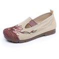 thumbnail image 4 of Willtoo Womens Orthopedic Shoes Flower Embroidered Arch Support Tennis Shoes Breathable Non Slip Slip on Work Shoes Knitted Mesh Stretch Soft 2026 Foam Shoes, 4 of 7
