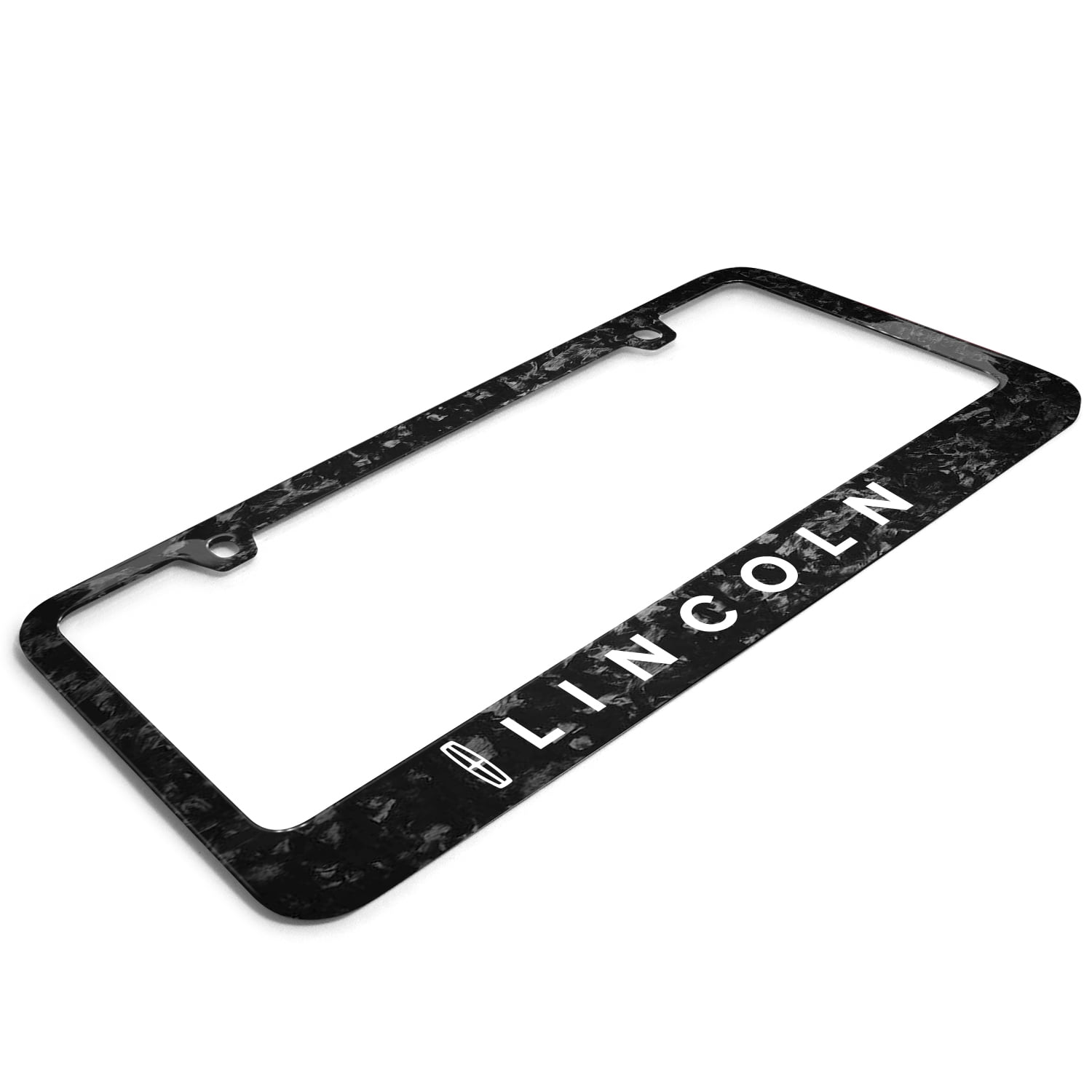 Lincoln Logo Real Black Forged Composite Carbon Fiber License Plate Frame