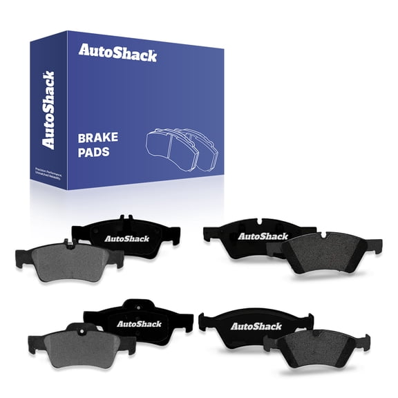 AutoShack Front & Rear Ceramic Brake Pad Set for Mercedes-Benz, E350 2006-2009 E550 2007-2009, AWD V6 3.5L V8 5.5L
