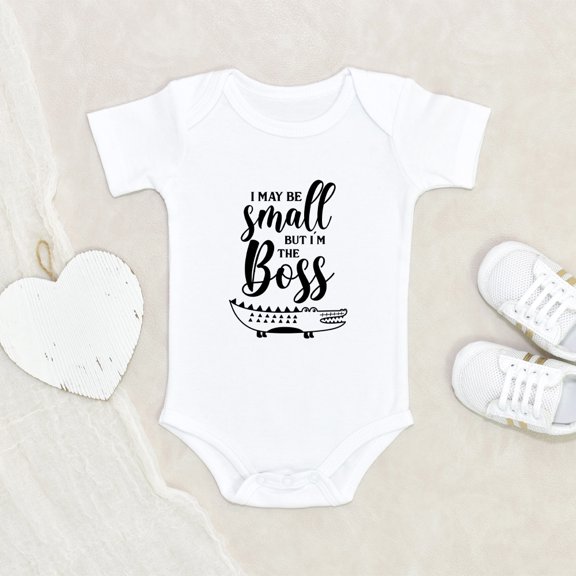 Newbabywishes - I'm Maybe Small But I'm A Manager Pun Baby Clothes for Boys and Girls - Animals Baby Clothing