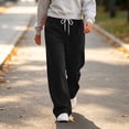 thumbnail image 6 of Aezemi Women Straight Leg Workout Sweatpants with 3 Pockets Loose Fit Comfy Soft Elastic Waist Drawstring Outerwear Womens Baggy Fashion Sports Gym Running Sweatpants XL, 6 of 7