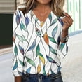 thumbnail image 7 of Ruimatai Women's Casual V-Neck Printed Blouse Long Sleeve Chiffon Top Button Down Shirt Comfortable Fashion Tunic for Spring Summer, 7 of 7