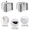 thumbnail image 5 of Toaster Cover 2 Slice, Black White Stripe, Dustproof Bakeware Oven Protector with Top Hook, Abstract Geometric Waterproof Small Kitchen Appliance Toasters Dust Cover, 12"x7.5"x8", 5 of 9