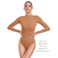 thumbnail image 2 of Body HeyNuts, ultra suave, manga larga, cuello alto, color albaricoque M, 2 of 7