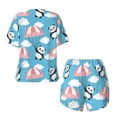 thumbnail image 5 of Picia Panda Flying in the Sky Pajamas Sets for Women Soft Short-Sleeved Pjs with Lounge Shorts Two Piece Sleepwear-Large, 5 of 9