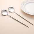 thumbnail image 4 of Salad Servers,Spoon and Fork Set 11.41 inch,18/10 Stainless Steel Salad Serving Silver, 4 of 18