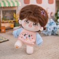 thumbnail image 3 of Muñeca de algodón de felpa Kawaii, figura de súper estrella rellena, sin atributos, cuerpo gordo, muñeca Llorona, puede cambiar la ropa, regalo, 20cm, nuevo, 3 of 5