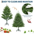 thumbnail image 6 of Senfot 6FT Prelit Artificial Christmas Tree with 450 Lights, Foldable Stand, On/Off Foot Pedal, Easy Assembly, Christmas Holiday Decoration for Home, Party, Office, Green, 6 of 8