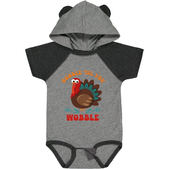 Inktastic Gobble Wobble Turkey Boys or Girls Baby Bodysuit