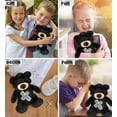 thumbnail image 3 of DolliBu Black Bear Stuffed Animal with Silver Cross Plush- Religious Baby Baptism Gifts for Boys and Girls, Dedication Christening Gifts Plush Prayer Toy Healing Teddy Bear - 9 Inches, 3 of 6