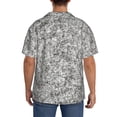 thumbnail image 3 of Pofeuu Silver Glitter Print Mens Casual Short Sleeve Shirts Beach Summer Spread Collar Pocket Tops Men's Casual Short-sleeved Shirt-X-Large, 3 of 5