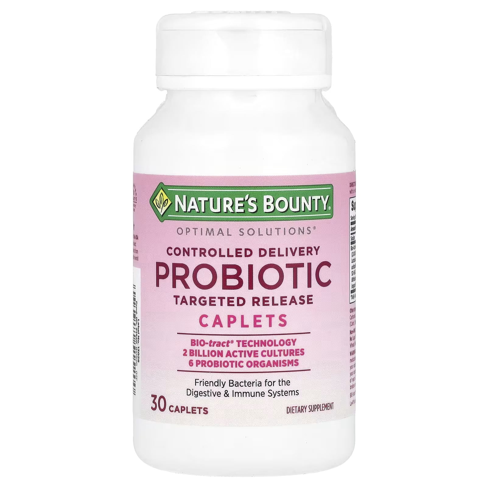 Nature's Bounty Optimal Solutions Probiotic Caplets, 30 Ct, 2-Pack