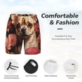 thumbnail image 3 of Balery Vintage Red Flower Chihuahua Bañador para hombre, shorts de playa de secado rápido con entrepierna y forro de compresión-X-Large, 3 of 6