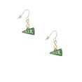 thumbnail image 2 of Delight Jewelry Acrylic 3/4" Green Cheer Megaphone Gold Tone Infinity French Earrings, 2 of 4