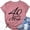 Pink2, variant on Women's Giraffe Print Short Sleeve T-Shirt Loose Fit Casual Tee Pink1 XXL