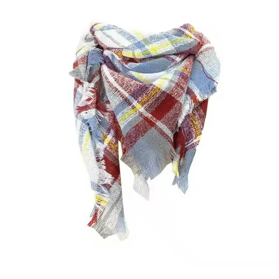 Women Plaid Scarf Tartan Wrap Lattice Large Warm Cozy Blanket Soft Shawl Checked Winter Scarfs for Women