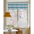 thumbnail image 4 of Faux Linen Valances for Windows Dark Blue Gray White Curtains Valance Light Filtering Rod Pocket Small Window Treatment for Kitchen Living Room Bedroom 60x18In, 4 of 6