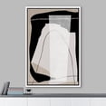 thumbnail image 2 of IDEA4WALL Framed Canvas Wall Art Minimal Pastel Geometric Black White Tan Paint Strokes Modern Art Nordic Colorful Abstract Print Relax/Calm for Living Room, Bedroom, Office - White 16"x24", 2 of 5