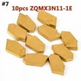 thumbnail image 4 of 10Pcs 40 Types Cnc Carbide Tips Inserts Blade Cutter Lathe Turning Tool + Box Tu Zqmx3N11-1E YIWEI, 4 of 5