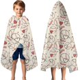 thumbnail image 3 of Baseball Heart Pattern Hooded Bath Towel，50"x30" for Ages 3 To 12 Kids, Quick Dry Lightweight Soft Microfiber Hood Beach Towel Cover Up for Kids, 3 of 7