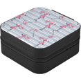 thumbnail image 3 of Hotbar Pink Flamingos Travel Jewelry Case for Women Girls,PU Leather Mini Jewelry Organizer Jewelry Holder, Portable Travel Jewelry Box for Earrings, Rings, Bracelets and Necklaces, 3 of 7