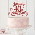 thumbnail image 2 of Cake Topper Sleyberoy para 40.º aniversario con brillo rojo, 2 of 8