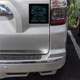 thumbnail image 2 of DistinctInk Custom Bumper Sticker - 3" x 3" Decorative Decal - Black Background - Live By Golfing Alone Need Beer Too, 2 of 2