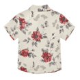 thumbnail image 2 of Dailycode Small Short Sleeve Button Down Shirts Watercolor Floral Flower Casual Shirt 3-10 Years, 2 of 9