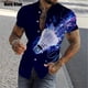 thumbnail image 3 of Camisa de playa de manga corta para hombre, estampado completo, con estampado de bádminton, para verano, informal, con personalidad, talla grande, 3 of 5