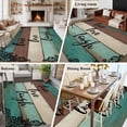 thumbnail image 5 of Vintage Boho Area Rugs 5'x8', Washable Small Throw Rugs for Classroom Bedroom, Farmhouse Retro Teal Brown Wooden Grain Indoor Outdoor Rug Non-Slip Low Pile Carpet Runner Reversible Floor Mats, 5 of 8