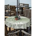 thumbnail image 2 of Outdoor Tablecloths with Umbrella Hole & Zipper, Vintage Sage Green Round Tablecloths 60 Inch, Farmhouse Florals Leaf Coastal Sweet Home Waterproof Table Cloth, Patio/Pool/Picnic Table Covers, 2 of 8