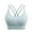 Blue, variant on Plebaso Women's Strappy Sports Bras Workout Wireless Yoga Bras Removable Padded Athletic Bras for Women