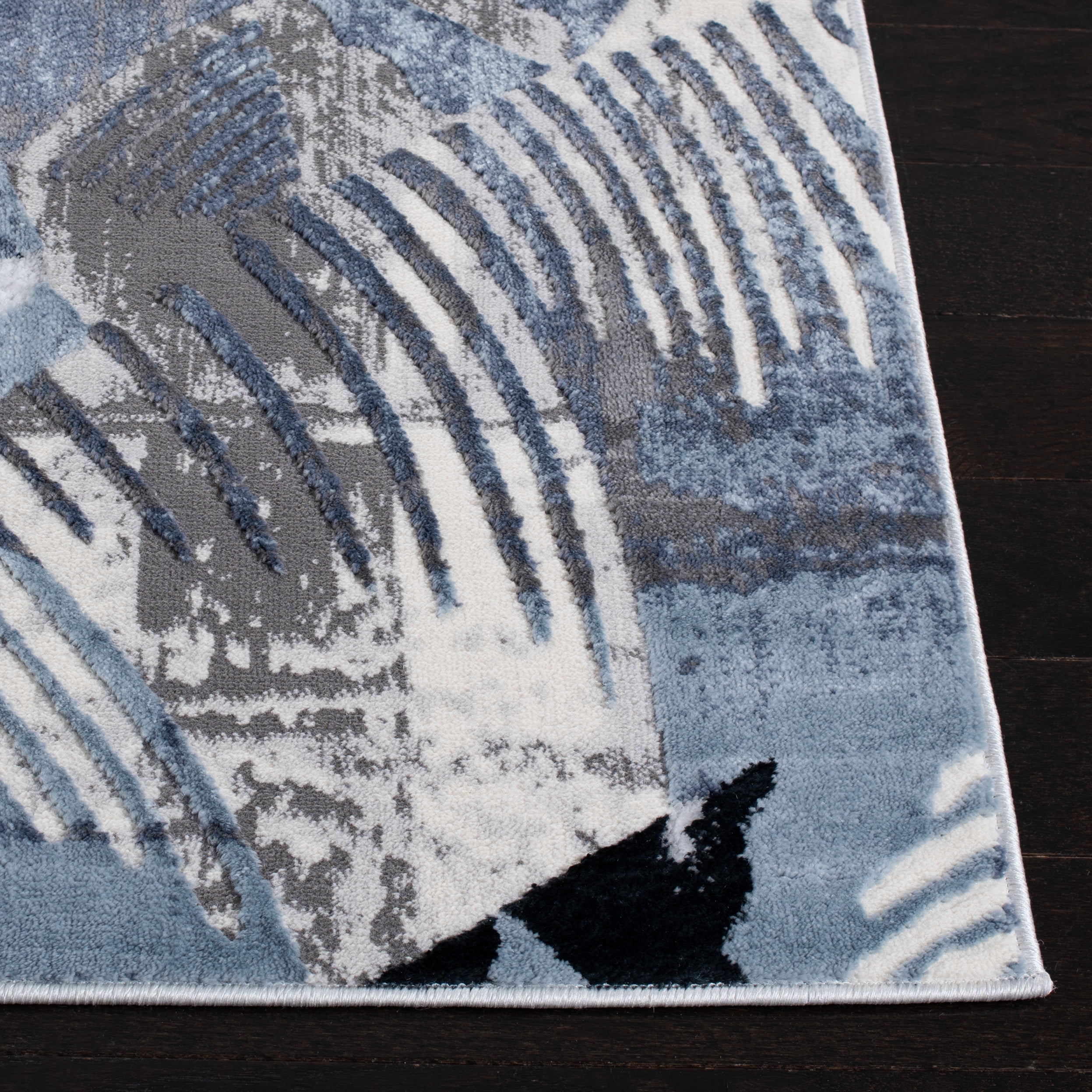 Safavieh Lagoon Rowena Abstract Runner Rug, Ivory/Blue, 2'2" x 9'