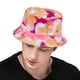 thumbnail image 5 of Sombrero de pescador teñido anudado estampado, sombrero de protección solar para exteriores, sombrero de tazón de doble cara con graffiti, 5 of 5