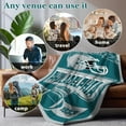 thumbnail image 4 of Football Blanket Personalized Gifts for Mens Womens Boys Team Color Throw Blanket Soft Lightweight Flannel Blanket Decor for Sofa Bed 80"x60", 4 of 6