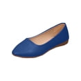 thumbnail image 2 of Women's Pointed Toe Flats, Breathable Casual Slip on Loafers with Soft Faux Leather, Comfortable Low Wedge Work Shoes for Office Outdoor, 2 of 9