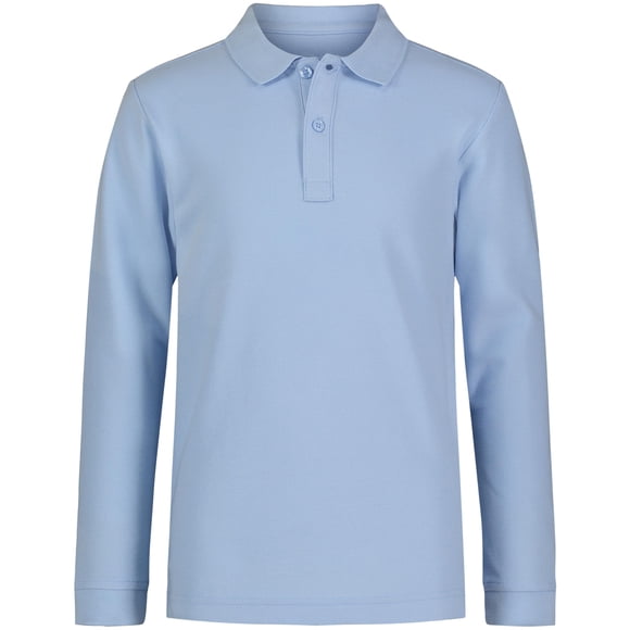 Polo Nautica para niños pequeños, manga larga, azul claro