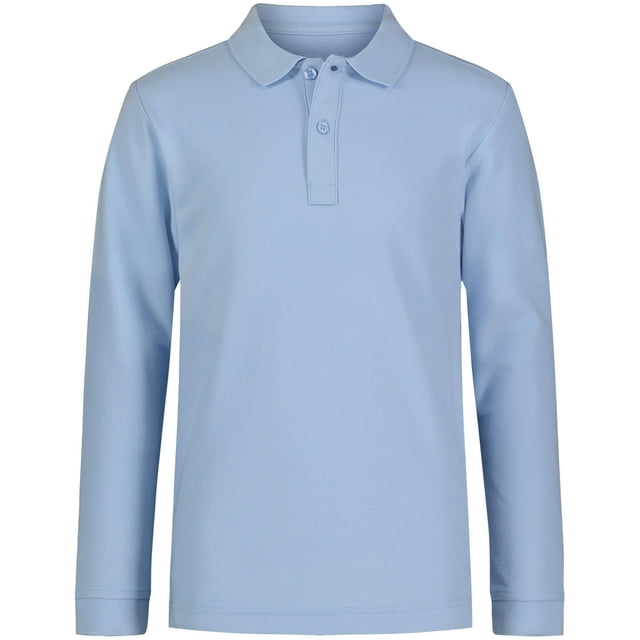Polo Nautica para niños pequeños, manga larga, azul, 6Y